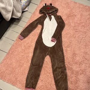 girls Rudolph onesie
